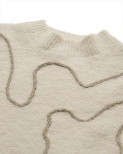 CMPELLA - KNITTED PULLOVER IN OFF-WHITE