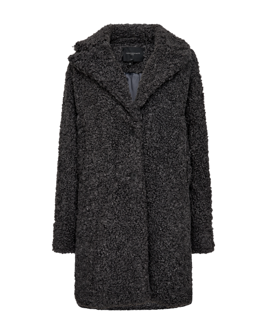 Cmcurly - brede schouderjas in grijs