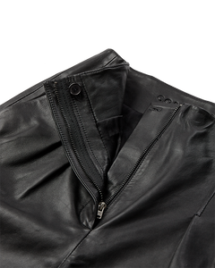 CMROYAL - LEATHER SHORTS IN BLACK