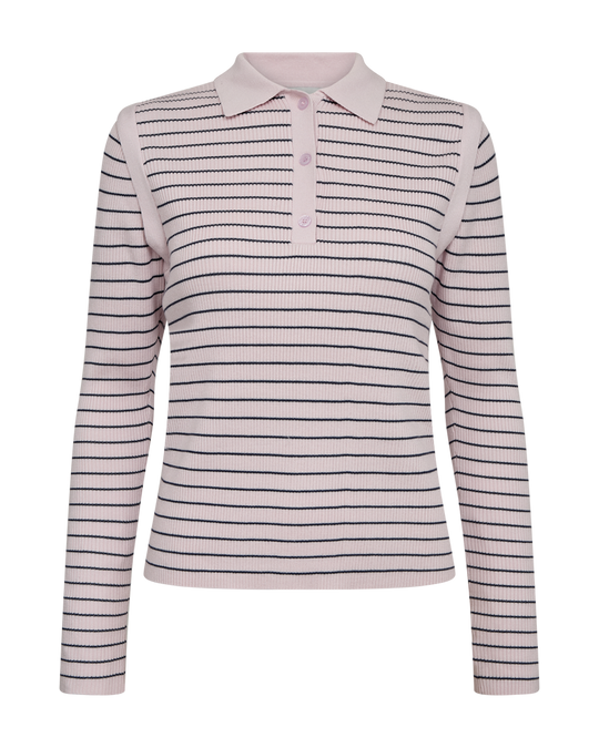 CMVERAN - LONG-SLEEVED POLO SHIRT IN ROSA