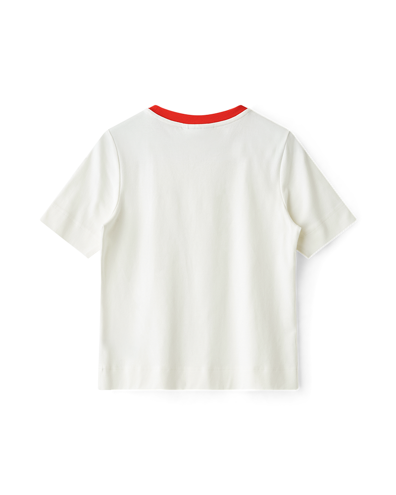 CMMUSE - SLIM FIT T-SHIRT IN OFF-WHITE