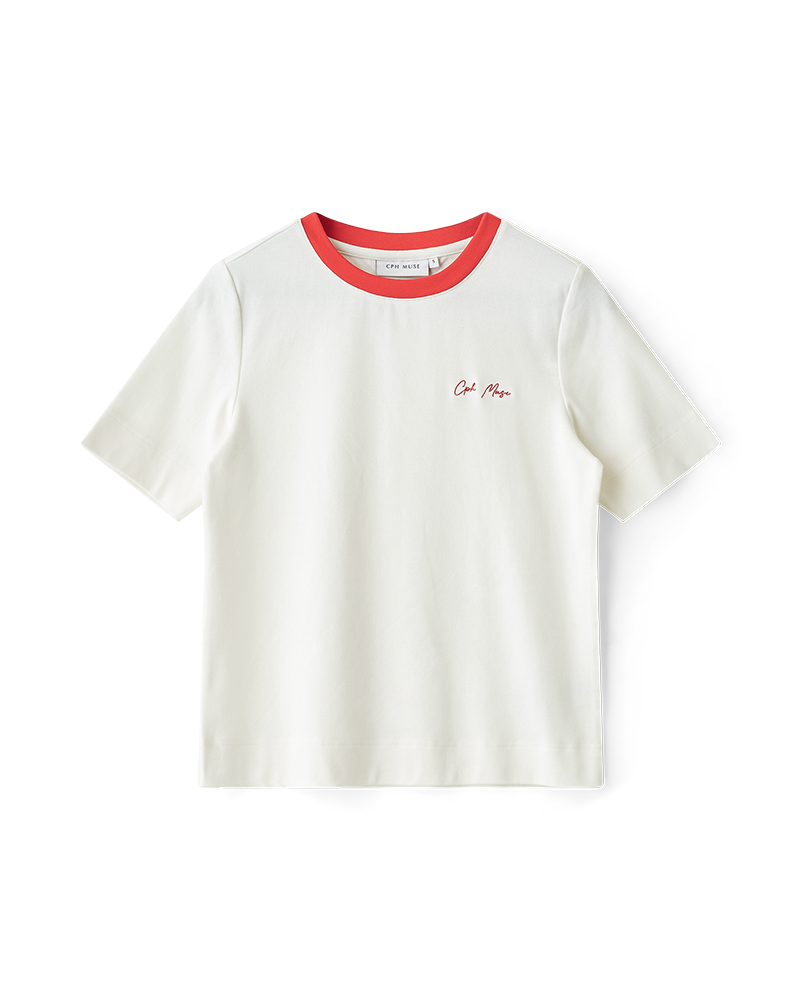 CMMUSE - SLIM FIT T-SHIRT IN OFF-WHITE