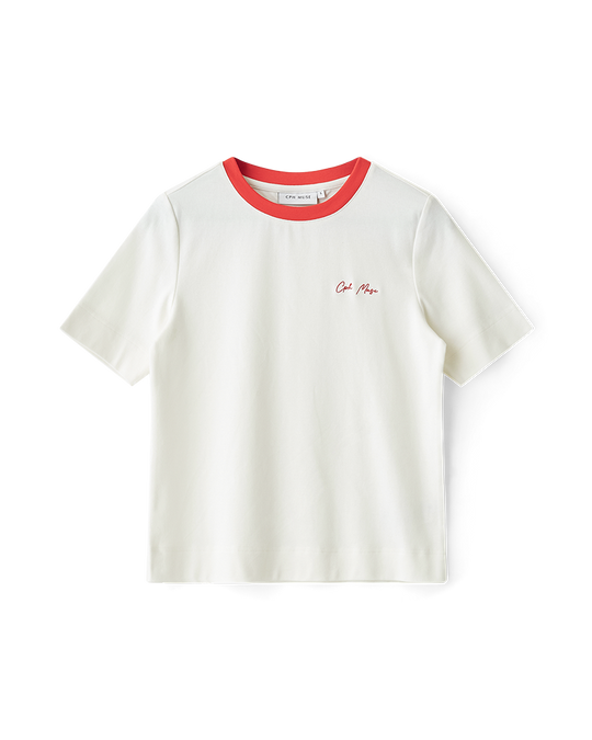 CMMUSE - SLIM FIT T-SHIRT IN OFF-WHITE