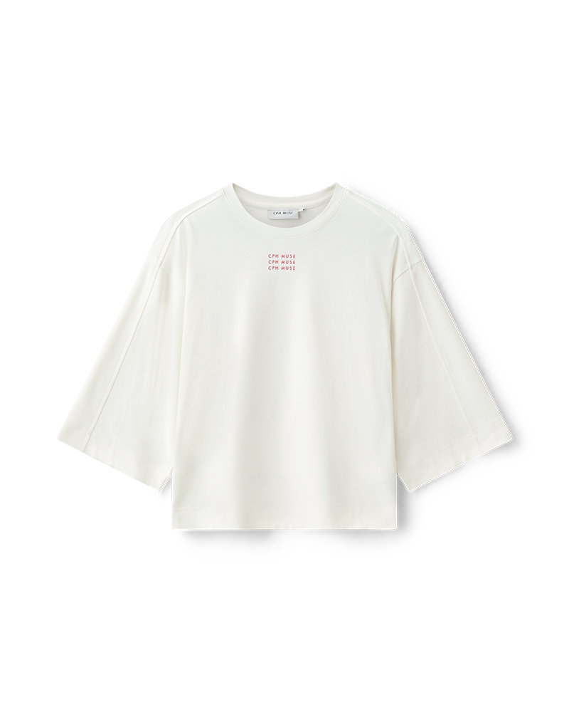 CMMUSE - OVERSIZE T-SHIRT IN OFF-WHITE