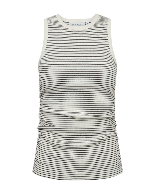 CMSIV - TOP WITH WRINKLE DETAIL IN OFF-WHITE