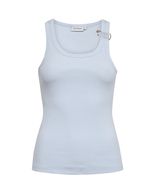 CMSIV - TOP WITH JEWELLERY DETAIL IN BLUE