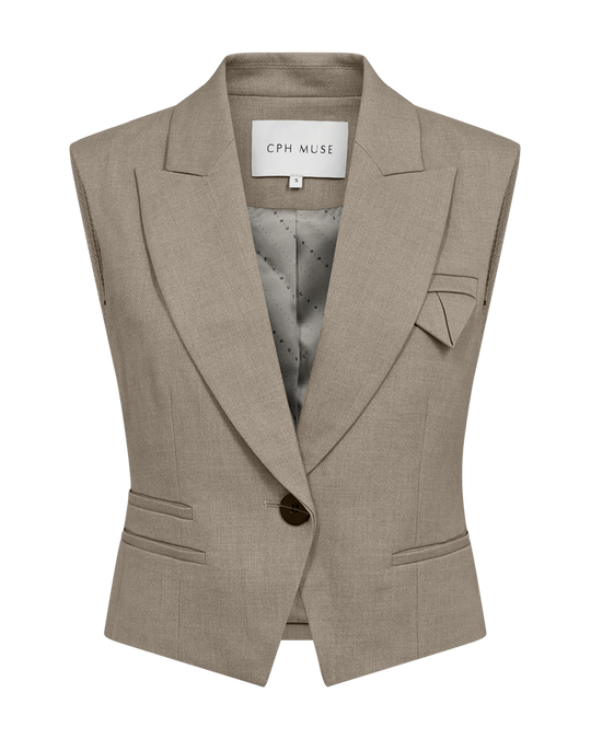 CMTAILOR - WAISTCOAT IN SAND