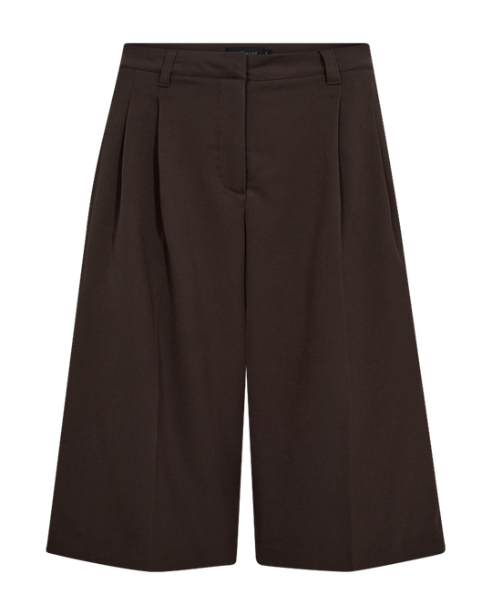 CMTAILOR - HIGH-WAISTED SHORTS IN BROWN