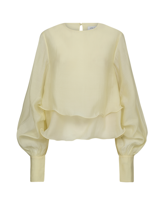 CMTILLY - BLOUSE WITH RUFFLES IN LIGHT YELLOW