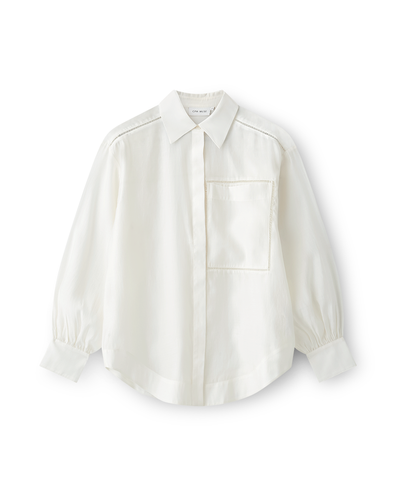 CMMOLLY - SHIRT WITH CHEST POCKET IN OFF-WHITE