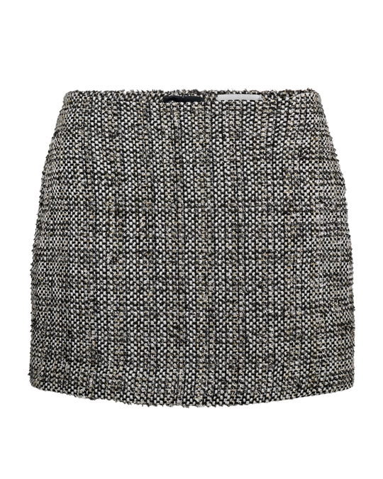 CMRUBI - KNITTED SKIRT IN GREY AND OFF-WHITE