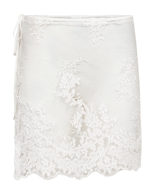 CMTENLEY - LACE SCARF IN OFF-WHITE