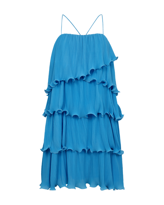 CMKIRA - PLEATED DRESS IN BLUE