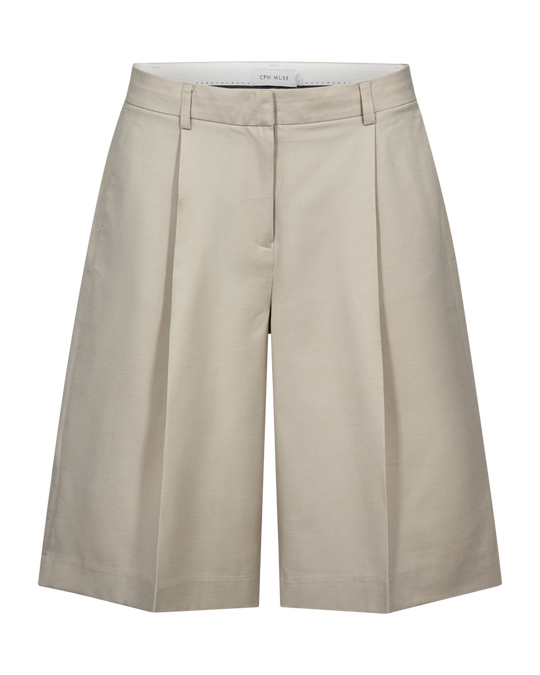 CMTENNA - HIGH-WAISTED SHORTS IN BEIGE