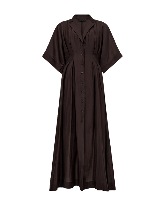 CMMOLLY - DRESS IN BROWN