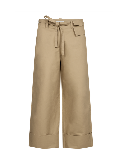 CMKAIRA - PANTS WITH TIE STRAPS IN BROWN