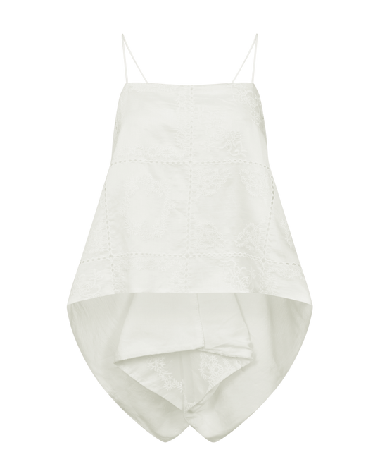 CMTENIKE - OPEN-BACK TOP IN OFF-WHITE