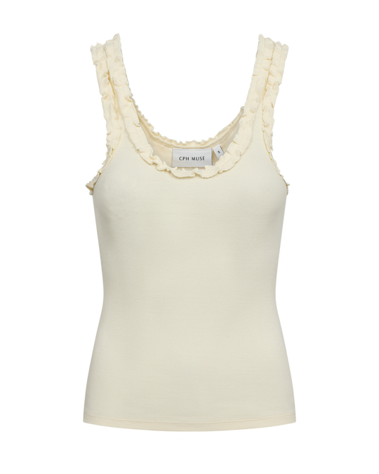 CMSIV - TOP WITH RUFFLED DETAILS IN YELLOW