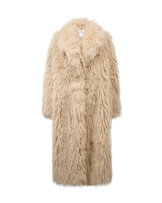CMFURLY – FAUX FUR COAT IN WHITE