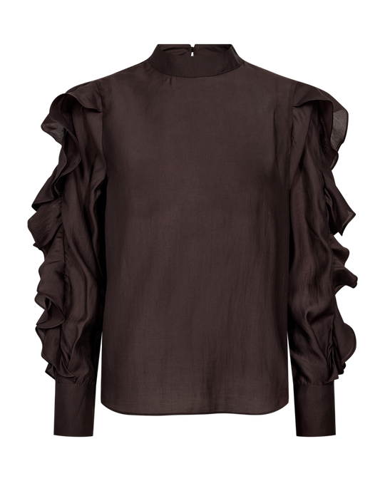 CMMOLLY - BLOUSE IN BROWN