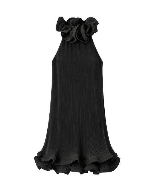 CMKIRA – PLEATED DRESS IN BLACK