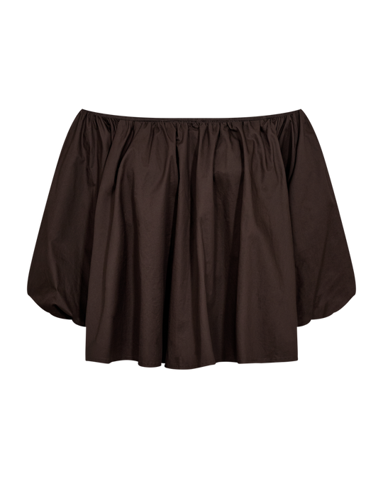 CMSHIRLEY - OFF-SHOULDER BLOUSE IN BROWN