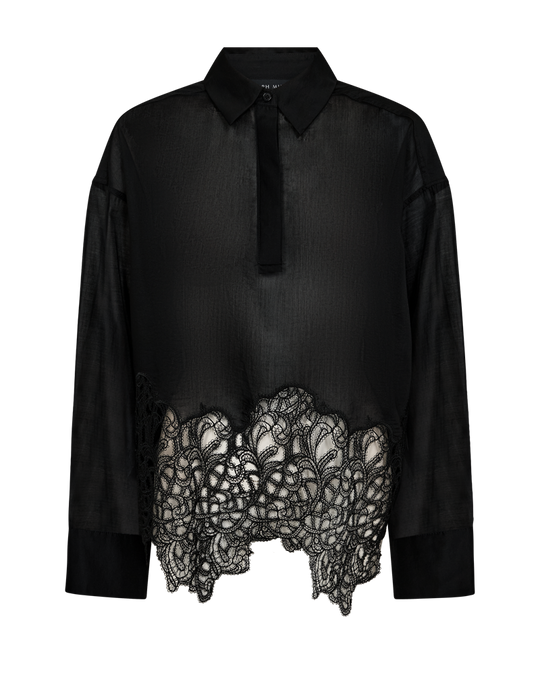 CMDOLLY - LACE SHIRT IN BLACK