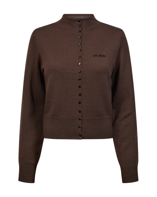 CMKENNA - CARDIGAN IN BROWN