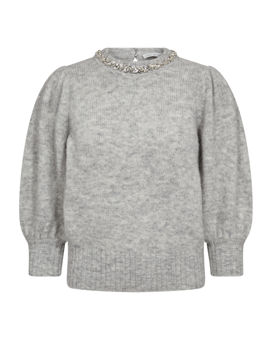 CMIBRA - PULLOVER WITH RHINESTONE IN GREY