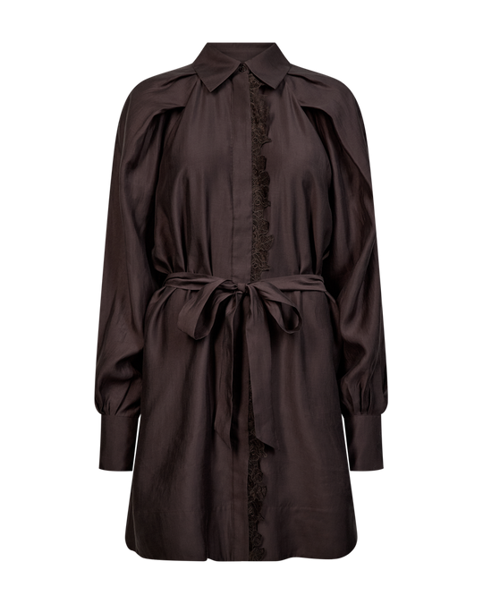 CMMOLLY - SHIRT DRESS IN BROWN
